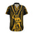 Personalised Aotearoa Father's Day Gift For Dad Hawaiian Shirt Aroha Ahau Ki A Koe Papa - Gold Maori Style Pattern LT9 Gold - Polynesian Pride