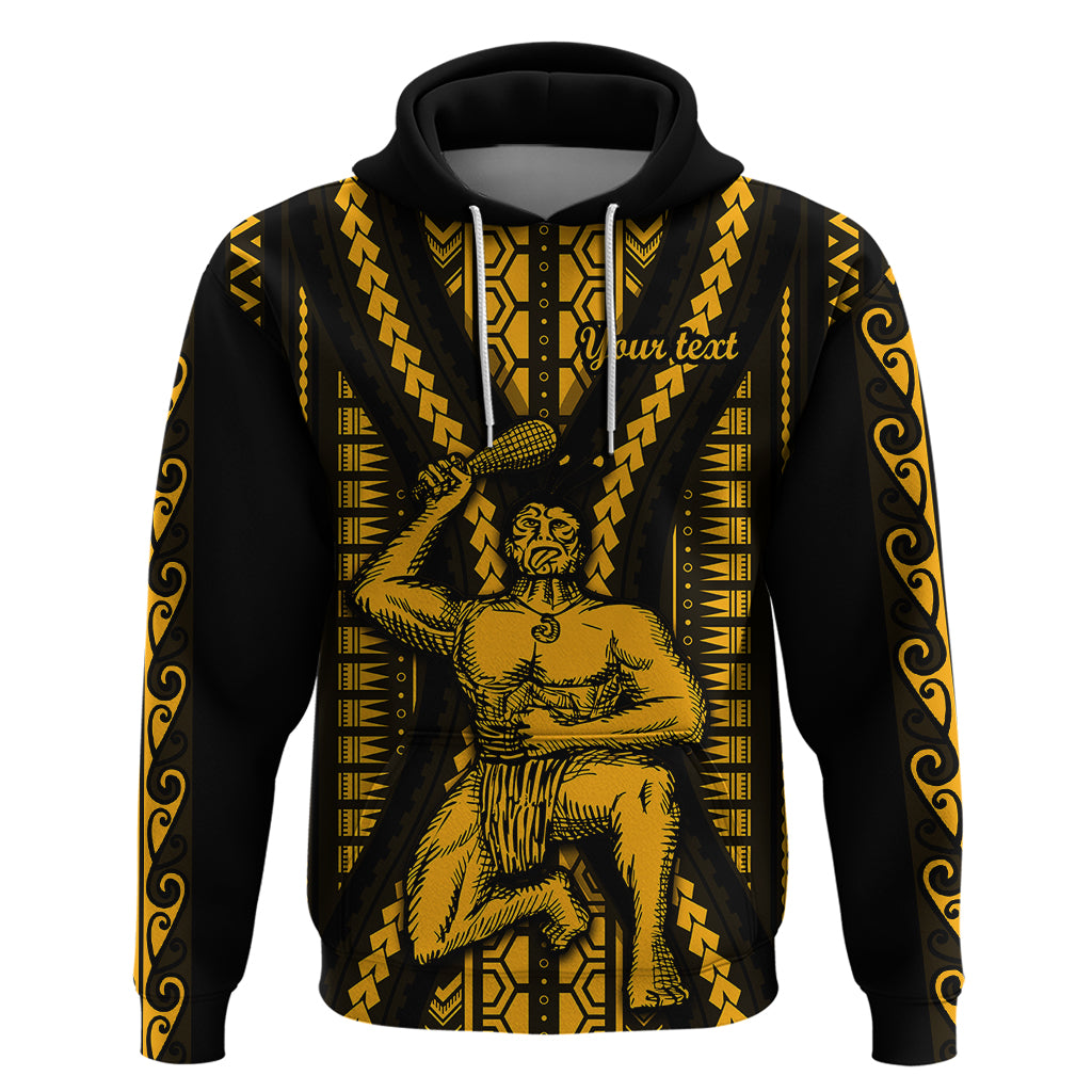 Custom Aotearoa Fathers Day Gift For Dad Hoodie Aroha Ahau Ki A Koe Papa Gold Maori Style Pattern LT9 Pullover Hoodie Gold - Polynesian Pride