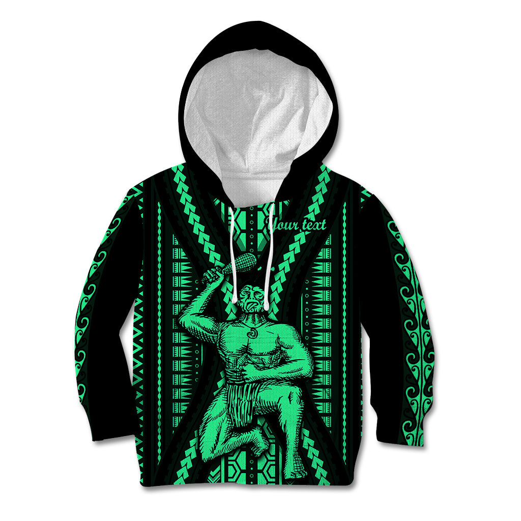 Custom Maori Fathers Day New Zealand Kid Hoodie Aroha Ahau Ki A Koe Papa - Green LT9 Green - Polynesian Pride