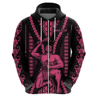 Custom Maori Fathers Day New Zealand Hoodie Aroha Ahau Ki A Koe Papa Pink LT9 - Polynesian Pride