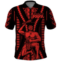 Maori Fathers Day New Zealand Polo Shirt Aroha Ahau Ki A Koe Papa Red LT9 Red - Polynesian Pride