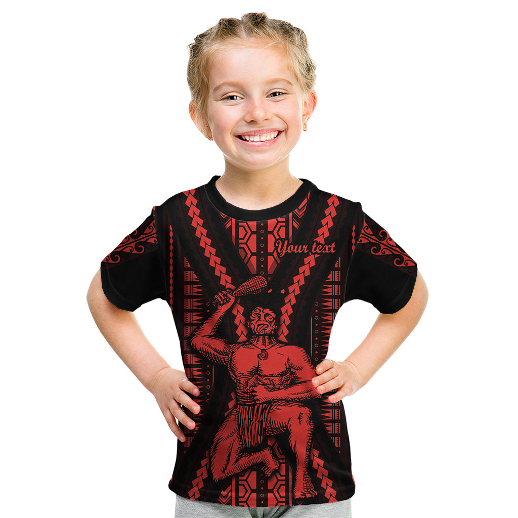 Custom Maori Fathers Day New Zealand Kid T Shirt Aroha Ahau Ki A Koe Papa - Red LT9 Red - Polynesian Pride