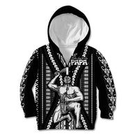 Maori Fathers Day New Zealand Kid Hoodie Aroha Ahau Ki A Koe Papa - Black LT9 Zip Hoodie Black - Polynesian Pride