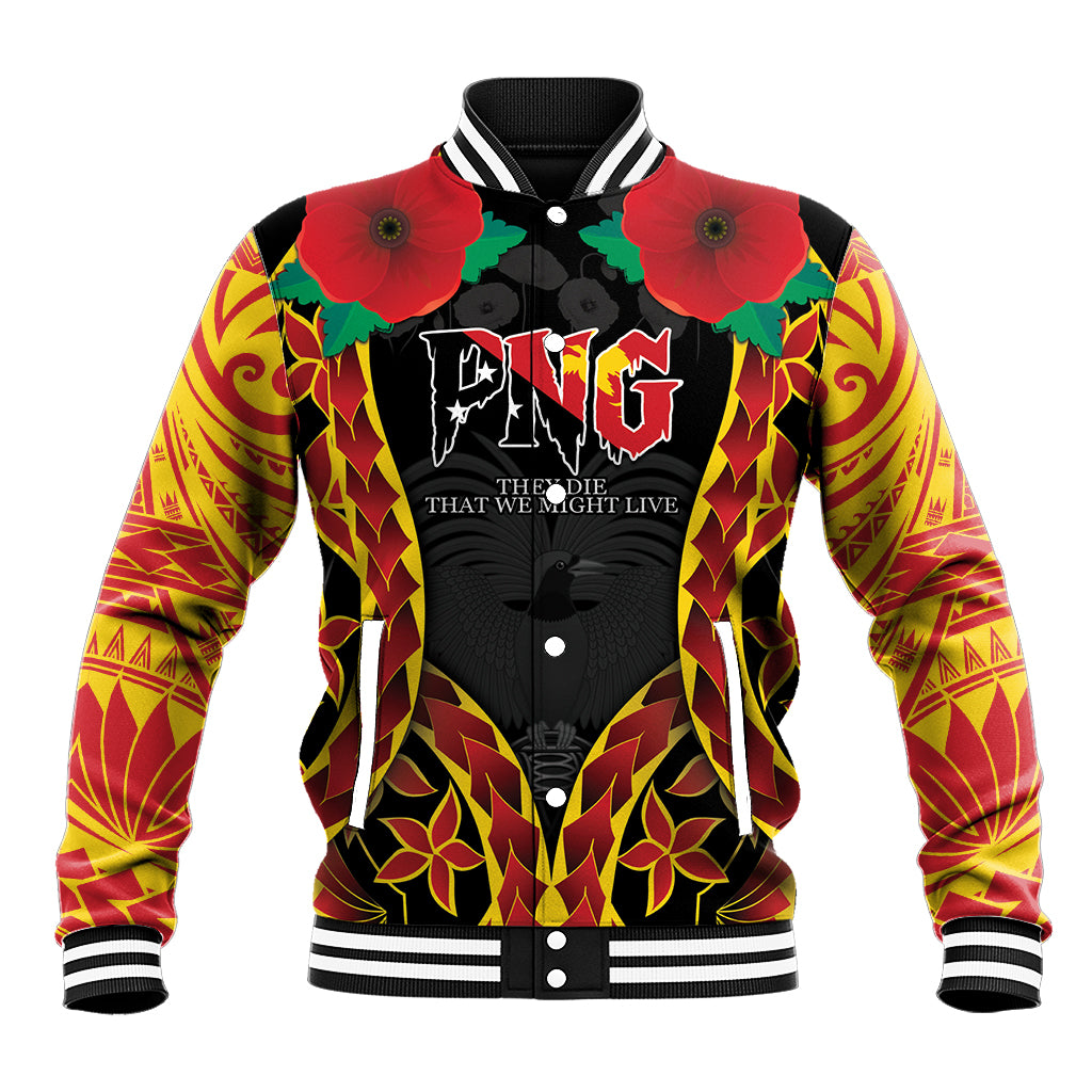 Personalised Papua New Guinea Remembrance Day Baseball Jacket