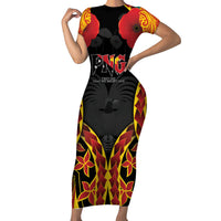 Personalised Papua New Guinea Remembrance Day Family Matching Short Sleeve Bodycon Dress and Hawaiian Shirt
