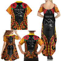 Personalised Papua New Guinea Remembrance Day Family Matching Summer Maxi Dress and Hawaiian Shirt