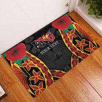 Personalised Papua New Guinea Remembrance Day Rubber Doormat