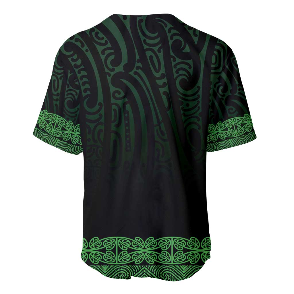 New Zealand Maori Kowhaiwhai Baseball Jersey Kakariki Maui and Mangopare LT9 - Polynesian Pride