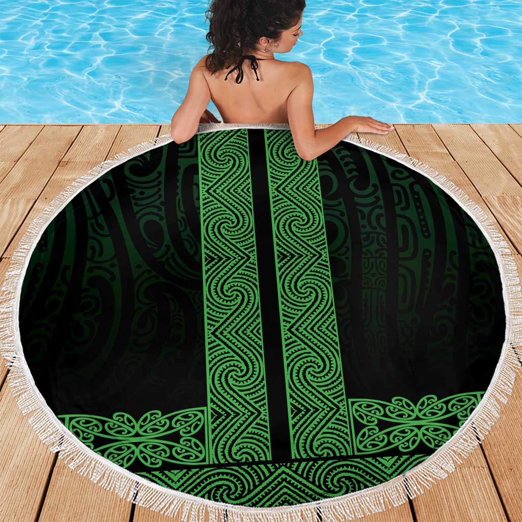 New Zealand Maori Kowhaiwhai Beach Blanket Kakariki Maui and Mangopare