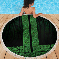 New Zealand Maori Kowhaiwhai Beach Blanket Kakariki Maui and Mangopare