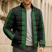 New Zealand Maori Kowhaiwhai Bomber Puffer Jacket Kakariki Maui and Mangopare - Polynesian Pride