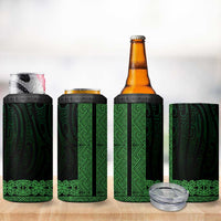 New Zealand Maori Kowhaiwhai 4 in 1 Can Cooler Tumbler Kakariki Maui and Mangopare LT9 - Polynesian Pride