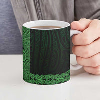 New Zealand Maori Kowhaiwhai Ceramic Mug Kakariki Maui and Mangopare - Polynesian Pride