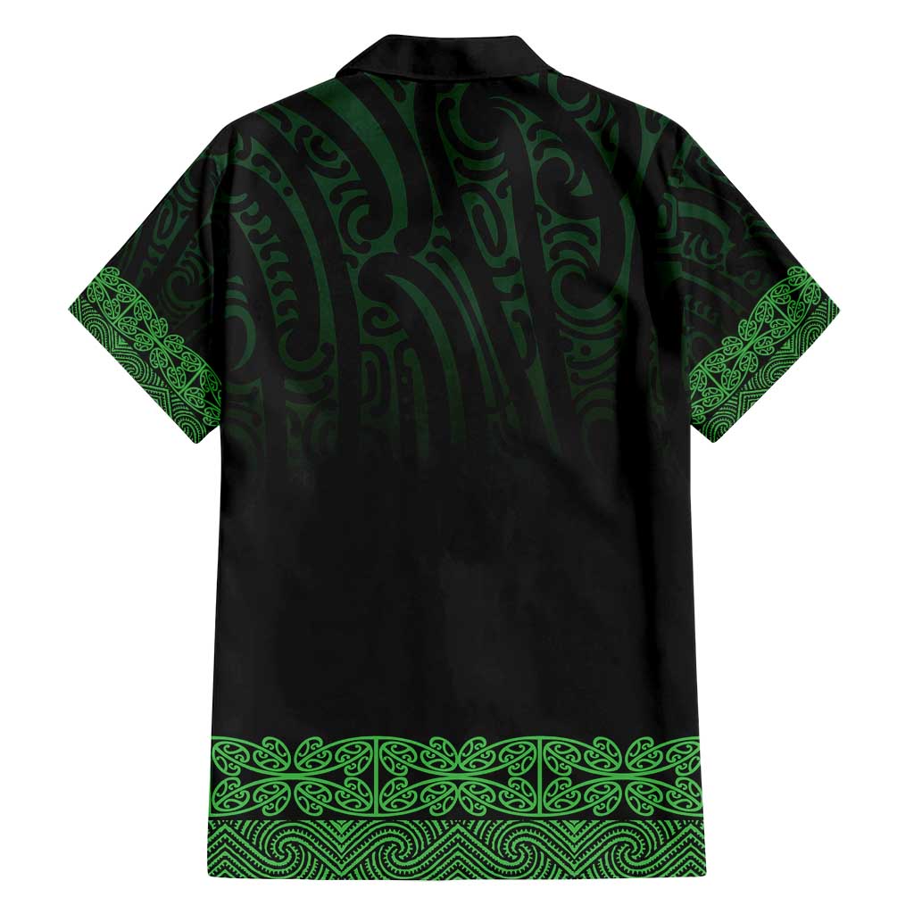 New Zealand Maori Kowhaiwhai Family Matching Off Shoulder Maxi Dress and Hawaiian Shirt Kakariki Maui and Mangopare