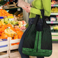 New Zealand Maori Kowhaiwhai Grocery Bag Kakariki Maui and Mangopare