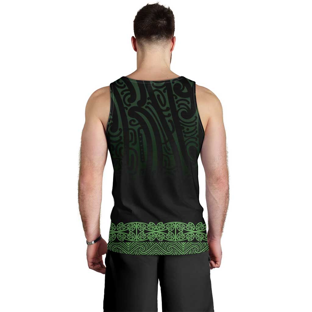 New Zealand Maori Kowhaiwhai Men Tank Top Kakariki Maui and Mangopare