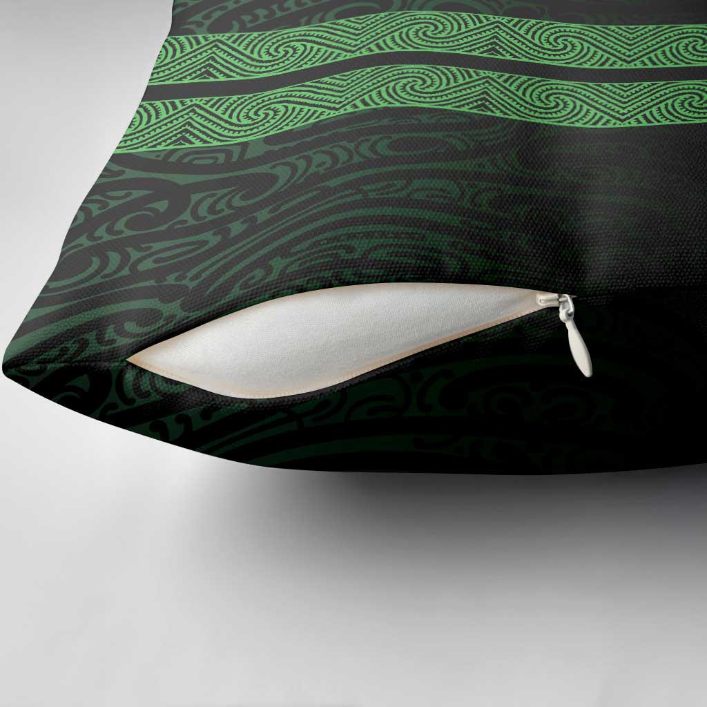 New Zealand Maori Kowhaiwhai Pillow Cover Kakariki Maui and Mangopare - Polynesian Pride