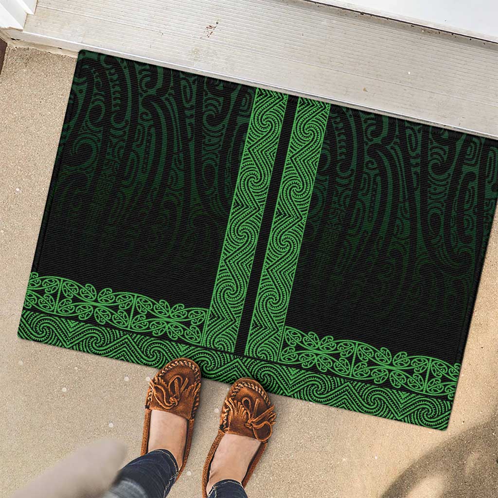 New Zealand Maori Kowhaiwhai Rubber Doormat Kakariki Maui and Mangopare LT9 - Polynesian Pride