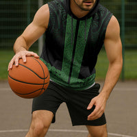 New Zealand Maori Kowhaiwhai Sleeveless Hoodie Kakariki Maui and Mangopare - Polynesian Pride