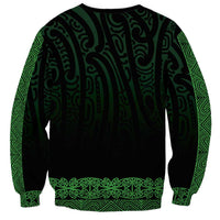 New Zealand Maori Kowhaiwhai Sweatshirt Kakariki Maui and Mangopare LT9 - Polynesian Pride