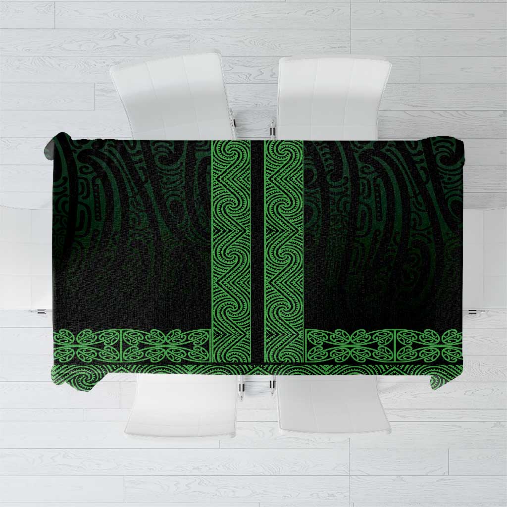 New Zealand Maori Kowhaiwhai Tablecloth Kakariki Maui and Mangopare LT9 Green - Polynesian Pride