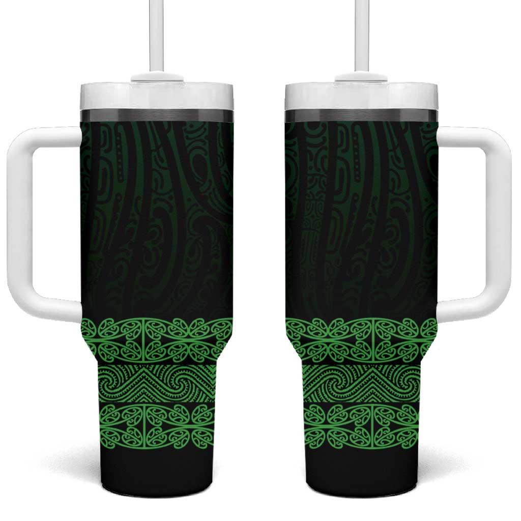 New Zealand Maori Kowhaiwhai Tumbler With Handle Kakariki Maui and Mangopare