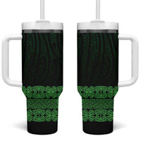 New Zealand Maori Kowhaiwhai Tumbler With Handle Kakariki Maui and Mangopare