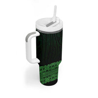 New Zealand Maori Kowhaiwhai Tumbler With Handle Kakariki Maui and Mangopare