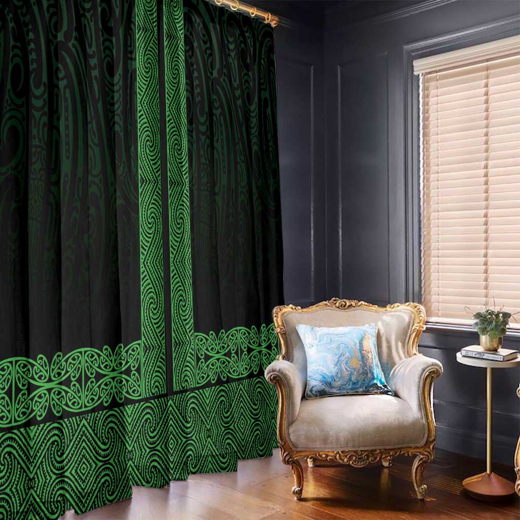 New Zealand Maori Kowhaiwhai Window Curtain Kakariki Maui and Mangopare LT9 - Polynesian Pride