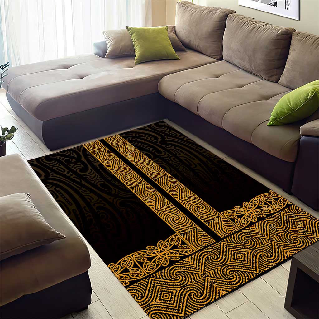 New Zealand Maori Kowhaiwhai Area Rug Karaka Maui and Mangopare LT9 - Polynesian Pride