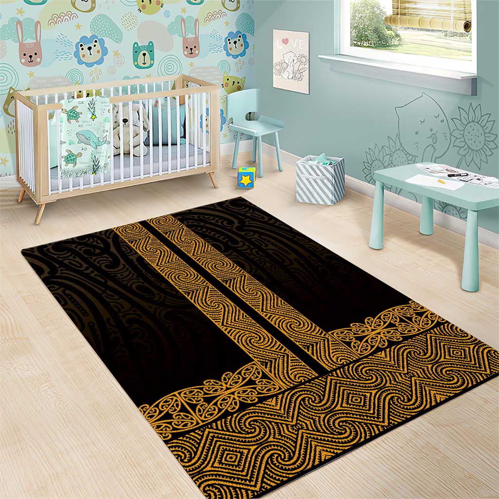 New Zealand Maori Kowhaiwhai Area Rug Karaka Maui and Mangopare LT9 - Polynesian Pride