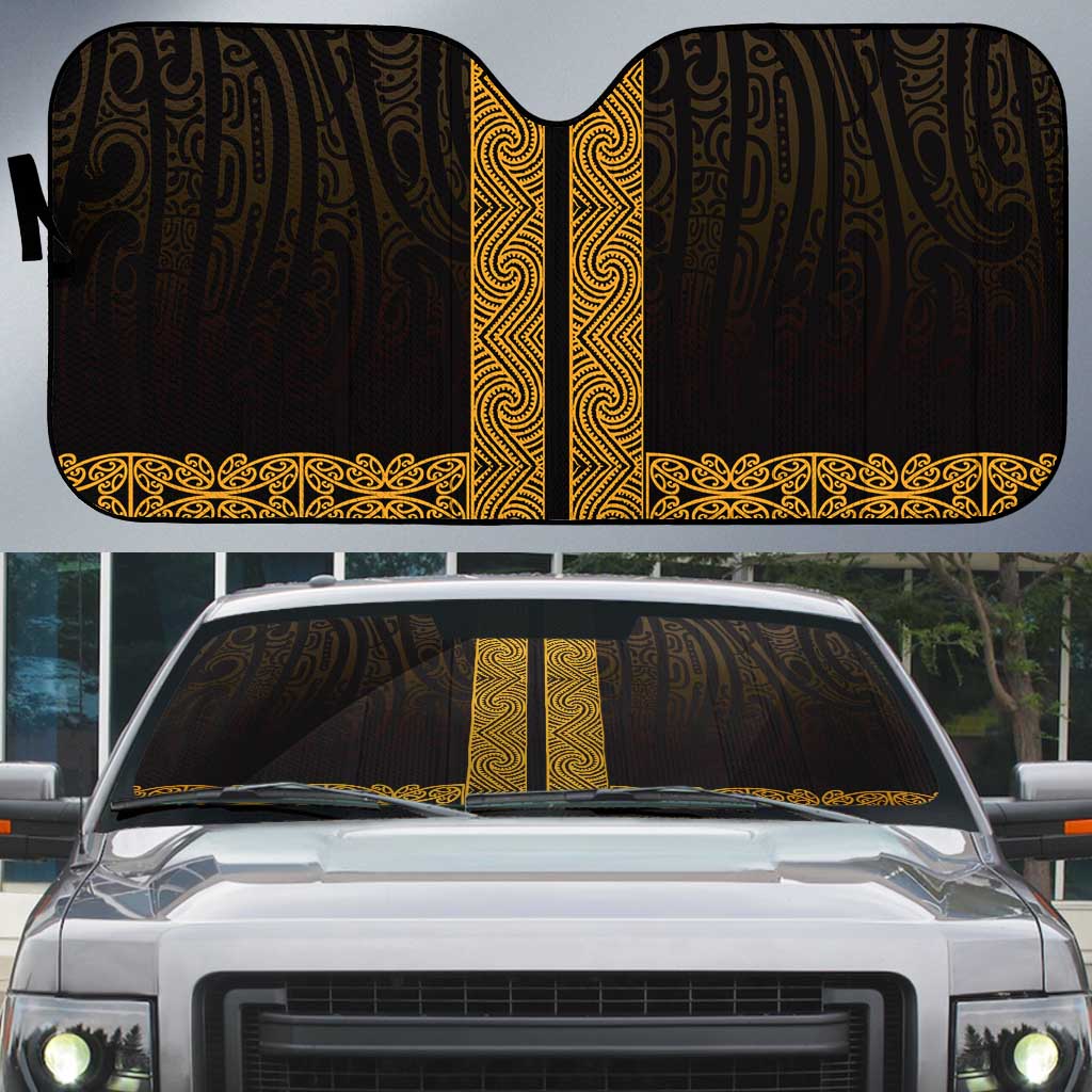 New Zealand Maori Kowhaiwhai Auto Sun Shade Karaka Maui and Mangopare - Polynesian Pride
