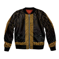 New Zealand Maori Kowhaiwhai Bomber Jacket Karaka Maui and Mangopare