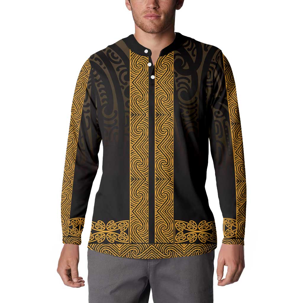 New Zealand Maori Kowhaiwhai Button Sweatshirt Karaka Maui and Mangopare LT9 - Polynesian Pride
