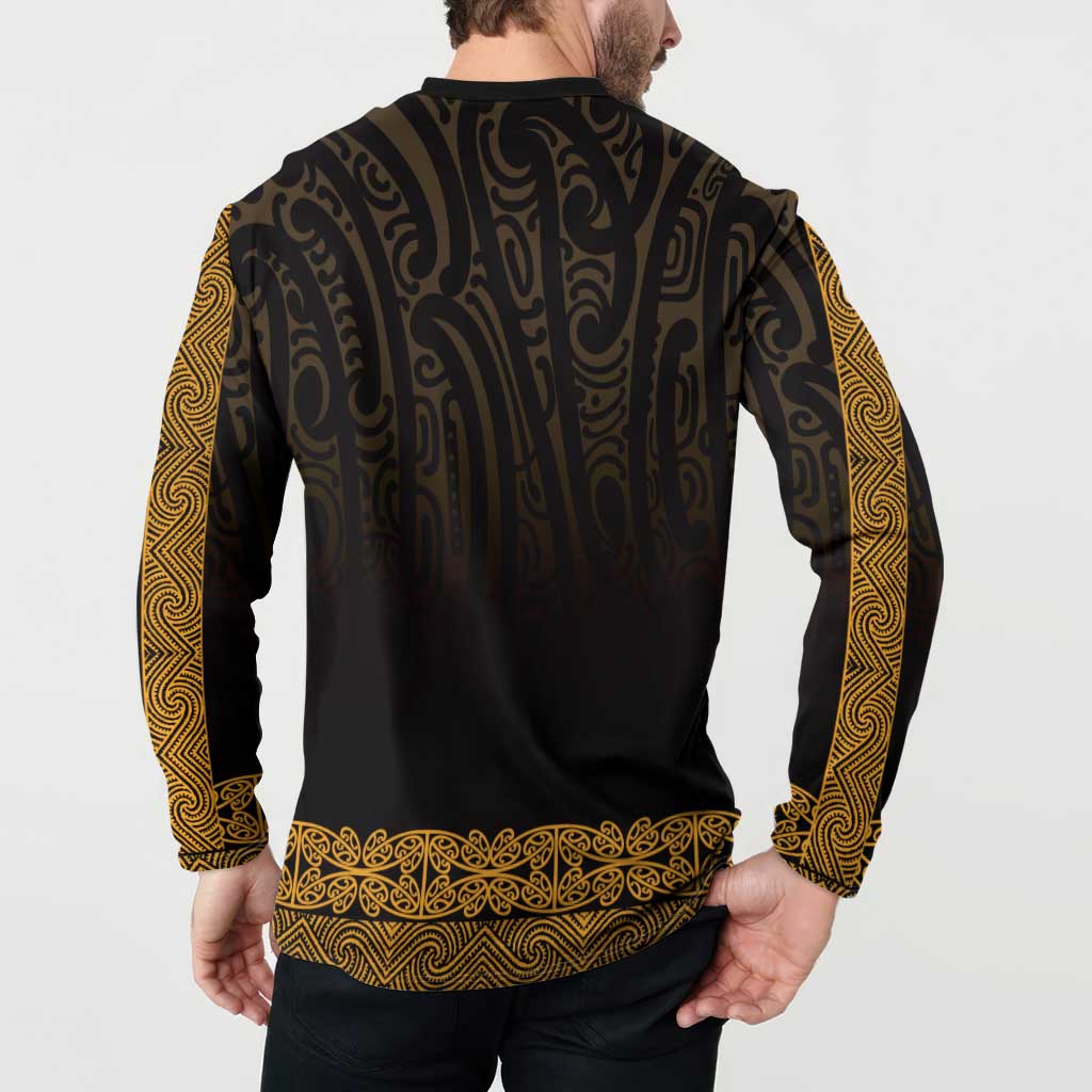 New Zealand Maori Kowhaiwhai Button Sweatshirt Karaka Maui and Mangopare LT9 - Polynesian Pride