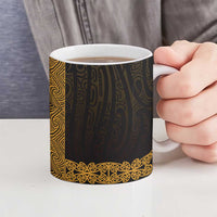 New Zealand Maori Kowhaiwhai Ceramic Mug Karaka Maui and Mangopare - Polynesian Pride