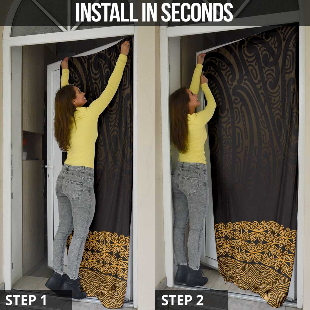 New Zealand Maori Kowhaiwhai Door Cover Karaka Maui and Mangopare - Polynesian Pride