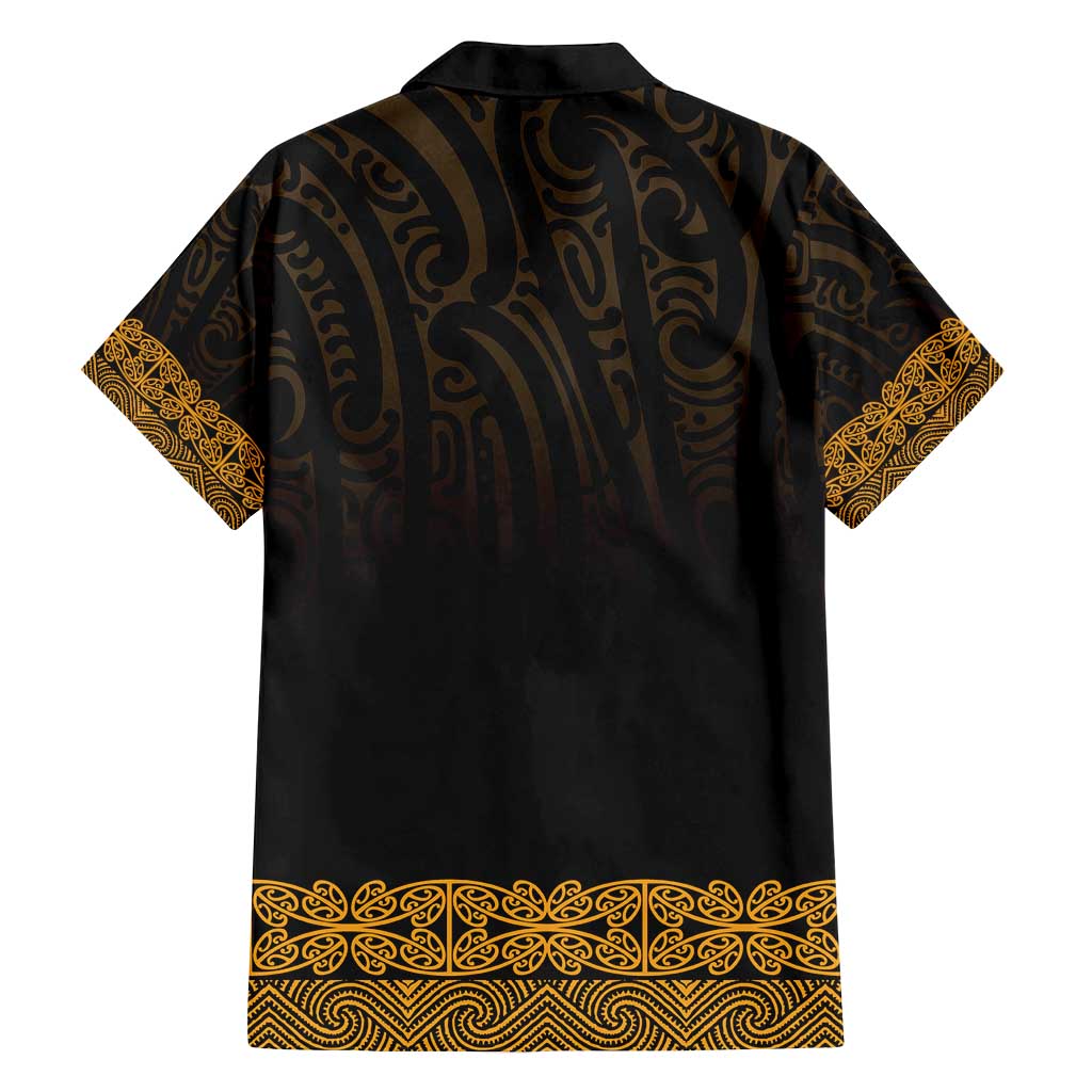New Zealand Maori Kowhaiwhai Family Matching Long Sleeve Bodycon Dress and Hawaiian Shirt Karaka Maui and Mangopare