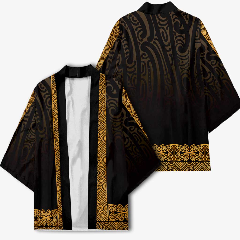 New Zealand Maori Kowhaiwhai Kimono Karaka Maui and Mangopare - Polynesian Pride
