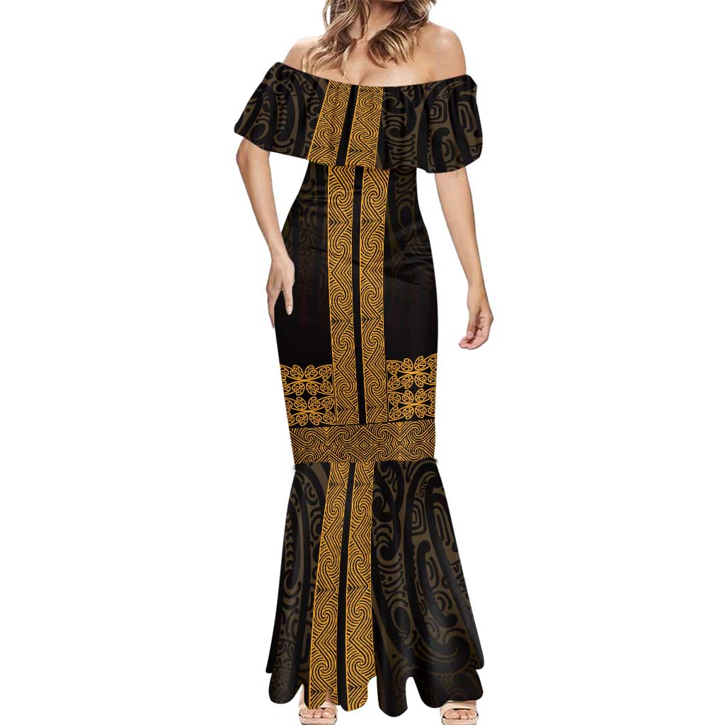 New Zealand Maori Kowhaiwhai Mermaid Dress Karaka Maui and Mangopare