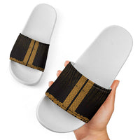 New Zealand Maori Kowhaiwhai Slide Sandals Karaka Maui and Mangopare LT9 - Polynesian Pride