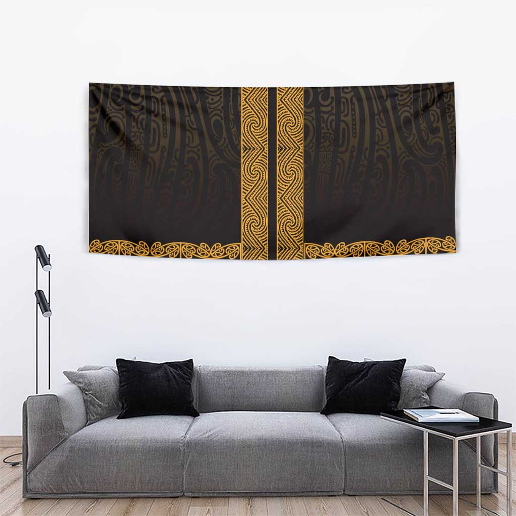 New Zealand Maori Kowhaiwhai Tapestry Karaka Maui and Mangopare