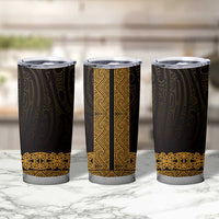 New Zealand Maori Kowhaiwhai Tumbler Cup Karaka Maui and Mangopare