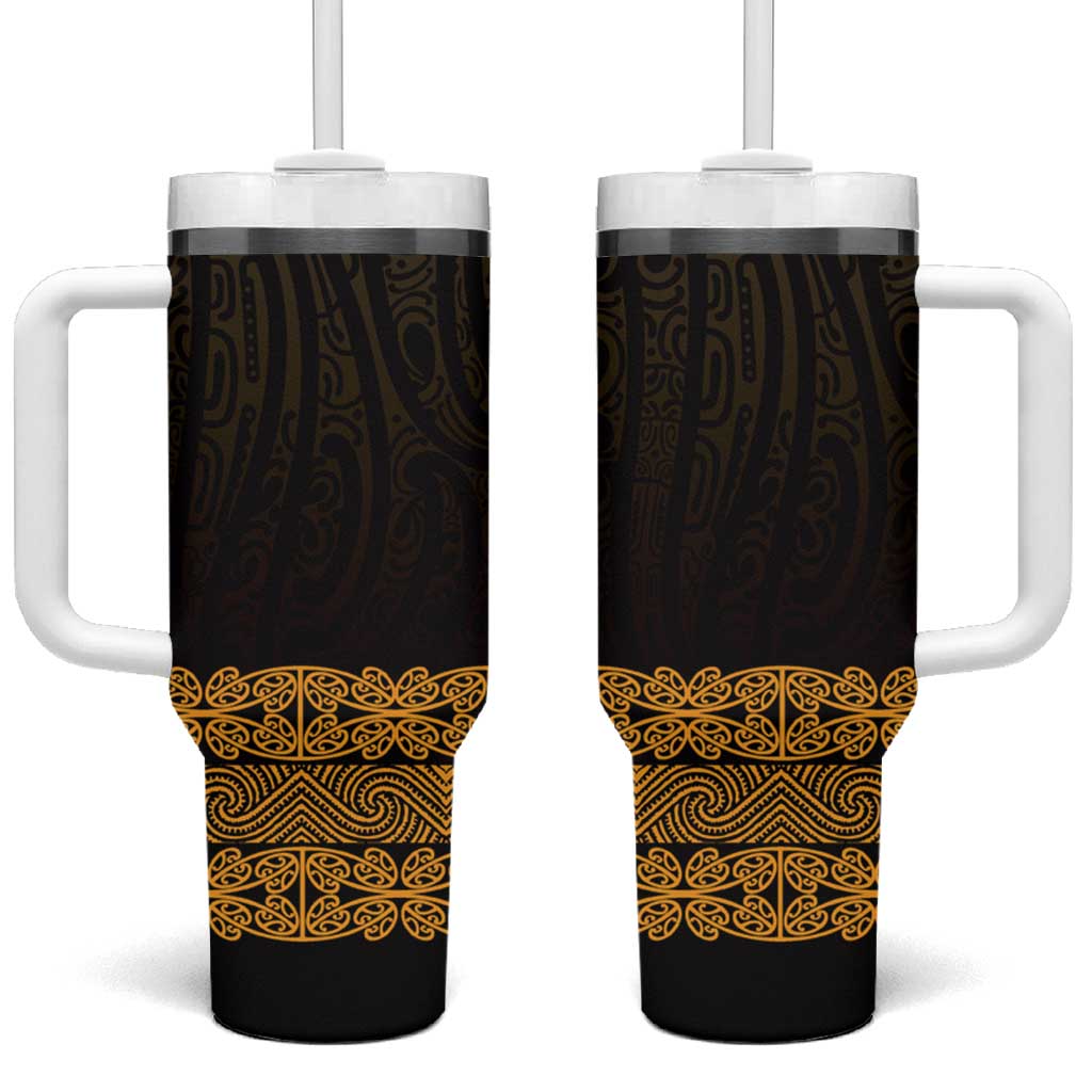 New Zealand Maori Kowhaiwhai Tumbler With Handle Karaka Maui and Mangopare