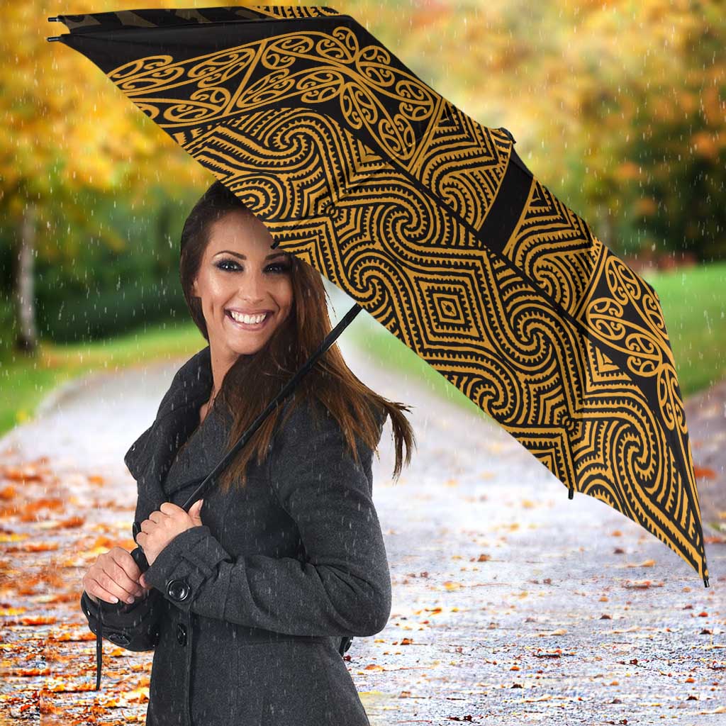 New Zealand Maori Kowhaiwhai Umbrella Karaka Maui and Mangopare - Polynesian Pride