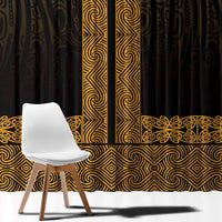 New Zealand Maori Kowhaiwhai Window Curtain Karaka Maui and Mangopare LT9 - Polynesian Pride