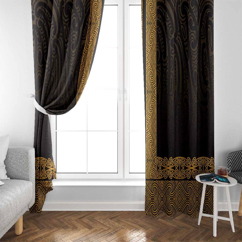 New Zealand Maori Kowhaiwhai Window Curtain Karaka Maui and Mangopare LT9 - Polynesian Pride