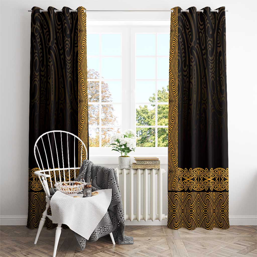 New Zealand Maori Kowhaiwhai Window Curtain Karaka Maui and Mangopare LT9 - Polynesian Pride