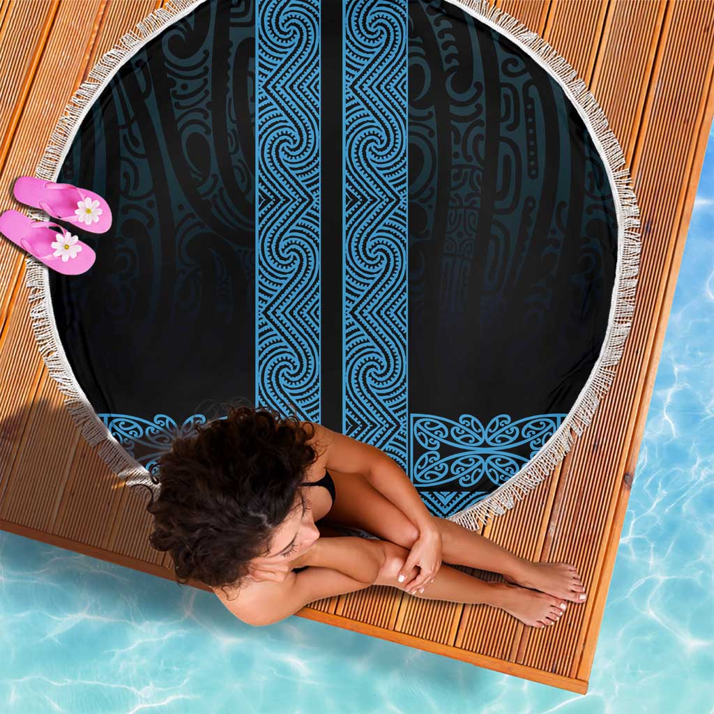 New Zealand Maori Kowhaiwhai Beach Blanket Kikorangi Maui and Mangopare