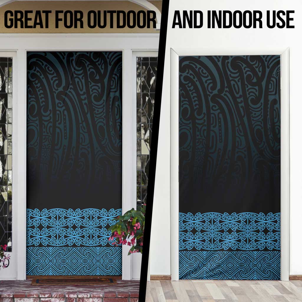 New Zealand Maori Kowhaiwhai Door Cover Kikorangi Maui and Mangopare - Polynesian Pride